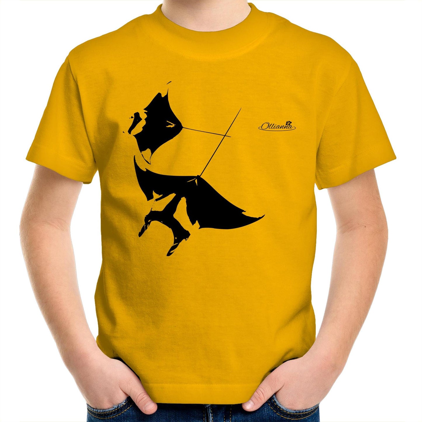 Manta Rays youth T-shirt by Ollianna of Brisbane. Power, beauty and gracefulness combined. This tee features the majestic manta ray.