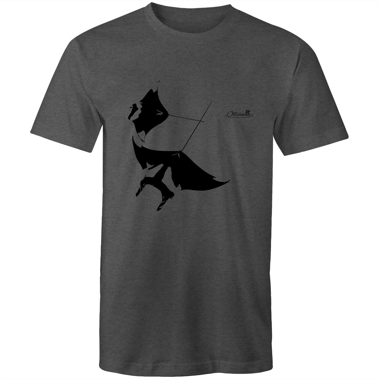 Manta Rays men’s T-shirt by Ollianna of Brisbane. Power, beauty and gracefulness combined. This tee features the majestic manta ray.